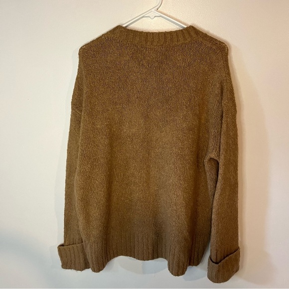 EXPRESS womens sweater chunky oversized S beige tan Fall/Winter top - Picture 5 of 6